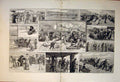 Original Old Antique Print Sketcches Yarmouth Yacht Jetty Market 1889 Victorian