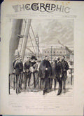 Original Old Antique Print Hohenzollern Emperor Empress Germany Venice 1889 19th