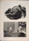 Original Old Antique Print Salts Verdict Royal Court Justice Admiralty Divorce