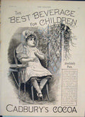 Original Old Antique Print Cadbury'S Cocoa Cadburys Advert Advertisement 1889
