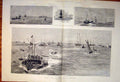 Original Old Antique Print Sketches Naval Review Wyllie Yachts Squadron Osborne