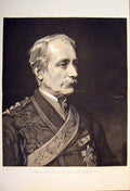 Old Antique Print Sepia Portrait General Viscount Wolseley Holl 1889 Nr 19th