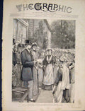 Original Old Antique Print Hospital Nurses Malrborough House 1890 19th