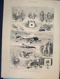 Original Old Antique Print Indian Wimbeldon Rifle Rifles Association 1890 19th