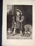 Original Old Antique Print Master Crewe Henry Viii Joshua Reyns Fine Art 1890