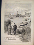 Original Old Antique Print Beecham'S Piplls Beechams Advert Mansfield 1890 19th