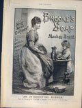 Original Old Antique Print Brookes Soap Monkey Brand Advert Davies Brooke'S 1890