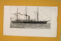 Original Old Antique Print Hm Cruiser Serpent Cape Villano Spain Ship 1890 19th