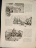 Original Old Antique Print Mediterranean Marseilles Capo Corso France 1890 19th