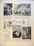 Original Old Antique Print Pictures Relics Royal Naval Exhibition 1891 Victorian