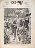 Original Old Antique Print Royal Pension Fund Nurses Small Marlboro House 1891