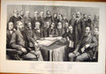 Original Old Antique Print Portrait Group Royal Commission Labour Nash 1891