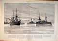 Old Antique Print French Fleet Nash Requin Furieux Marceau Marengo 1891 19th