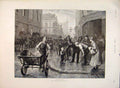 Original Old Antique Print Homeless Child Street People Largos Fine Art 1891