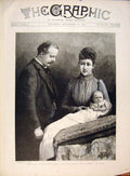Original Old Antique Print Portrait Lady Alexandra Duff Duke Duchess Fife 1891