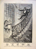 Old Antique Print Monkey Brand Soap Advertisement Staircase Children 1891 19th