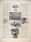 Original Old Antique Print Lucerne Switzerland SchweizerhTidmarsh 1891 19th