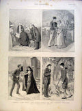 Original Old Antique Print Scenes Plays London Theatre Staniland Brewtnall 1891