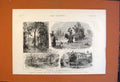 Original Old Antique Print Sydney Waterlow Park Sketches Cromwell House 1891
