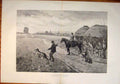 Original Old Antique Print Private Trial Calderon Dogs Hunt Fine Art 1891 19th