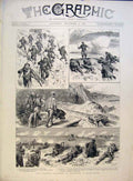 Original Old Antique Print Channel Squadron Portland Sham Fight 1891 Victorian
