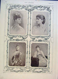 Old Antique Print Portrait Brooke Combe Duchess Sutherland Borhtwick Lady