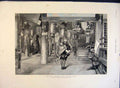 Original Old Antique Print Pilgrims Prayer Temple Japan Fripp Japanese 1891 19th