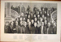 Original Old Antique Print Portrait Members London School Board Group 1891 19th