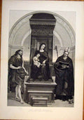 Old Antique Print Ansidei Madonna Raphael National Gallery Fine Art 1891 19th