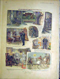 Original Old Antique Print Emigrant Ghost Ralston Sketches Story Jones 1898 19th