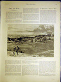 Original Old Antique Print Hampstead Heath Ger'S Hill Flagstaff Dickinson 1898