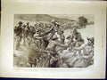 Original Old Antique Print Santiago American Spanish Troops San Juan 1898 19th