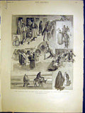 Original Old Antique Print Holy Land Kaiser Syria Palestine Constantinople Pera