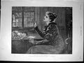 Original Old Antique Print Girl Lady Edwards Catholic Pilgrimage Pope Rome 1898