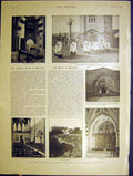 Original Old Antique Print Anglican Collegiate Church Jerusalem Yukon Klondyke