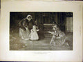 Original Old Antique Print Nothing Venture Alma-Tadema Baby Child Fine Art 1898