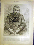 Original Old Antique Print Dupuy Premier Minister France French Portrait 1898