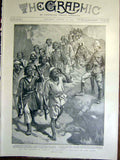 Original Old Antique Print Chitral Incident Drilling Levies Maud 1899 Victorian