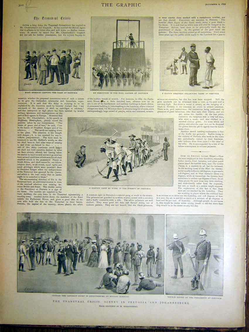 Old Antique Print Transvaal Crisis Boer War Africa Horse Aldershot 1899 19th
