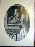 Original Old Antique Print Hundred Years Balliol Salmon Lady Portrait 1899 19th