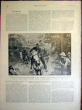Original Old Antique Print African Frontier Race Jebba Niger River Spence 1899