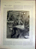 Original Old Antique Print War Sketch Transport Ship Hood Letters Siers 1899