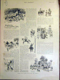 Original Old Antique Print Roundabout Tour Auckland Sketches Boyd 1899 19th