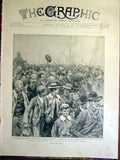 Original Old Antique Print Scotts Guards Westminster Bridge Dadd 1899 Victorian