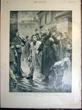Antique Old Antique Print War Queen Shilling Scene St George'S Barracks Calkin 00MBB1