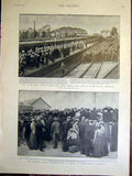 Original Old Antique Print Surrey Regiment Hms Excellent Johannesburg Africa War