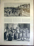 Old Antique Print Johannesburg Africa Boer War Scots Greys Colenso 1899 19th