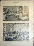 Original Old Antique Print Cape Hospital Wynberg Church Ladysmith Paget Boer War