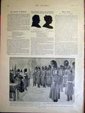 Original Old Antique Print Soudan Medals Guards Windsor Prince Cheers Smith 1899