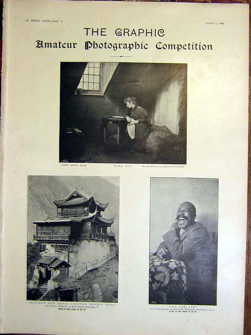 Old Antique Print Amateur Photographic Competition Graphic Fine Art 1899 19th